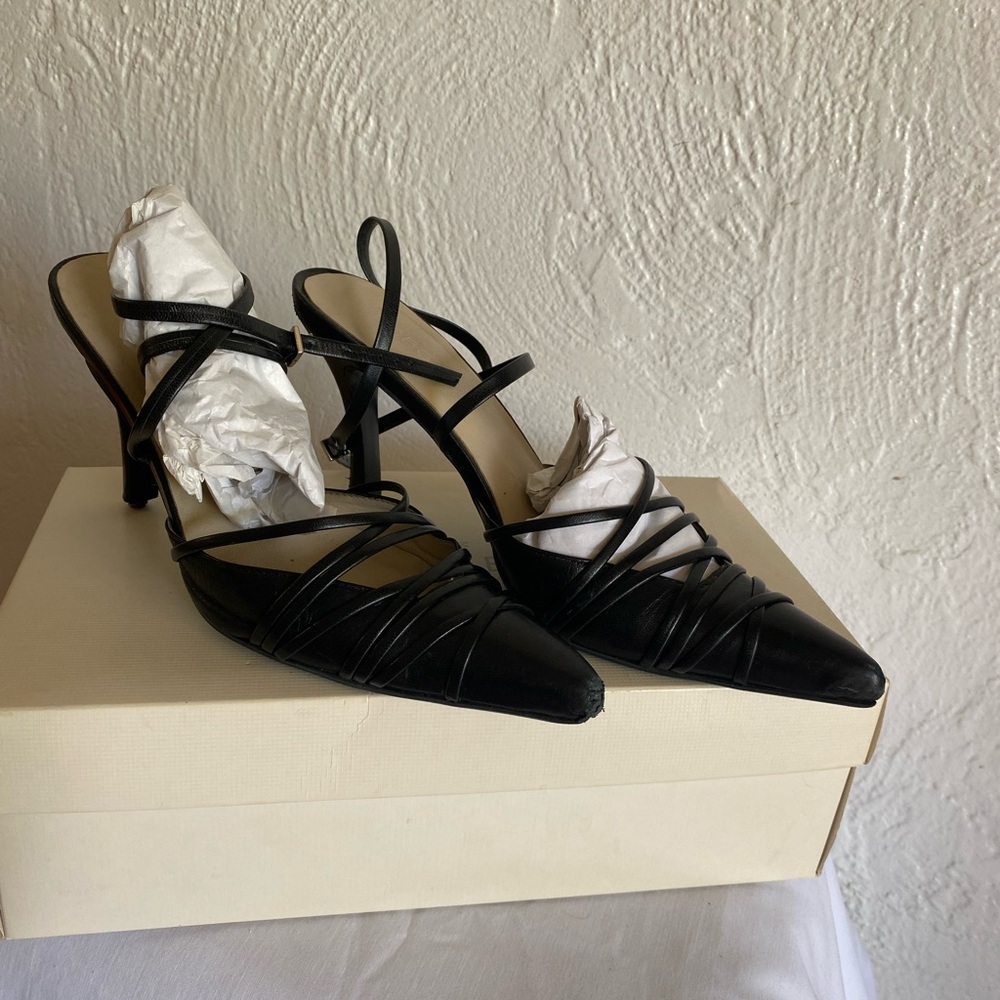 BCBGirls Max Azria Elegant Black Strappy Heels